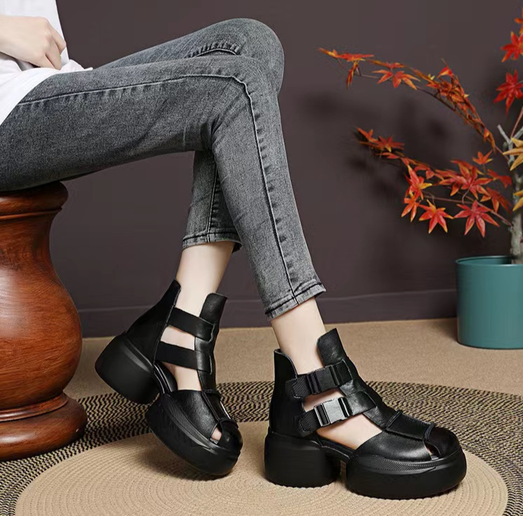 Pure leather orthopedic sandals/boots