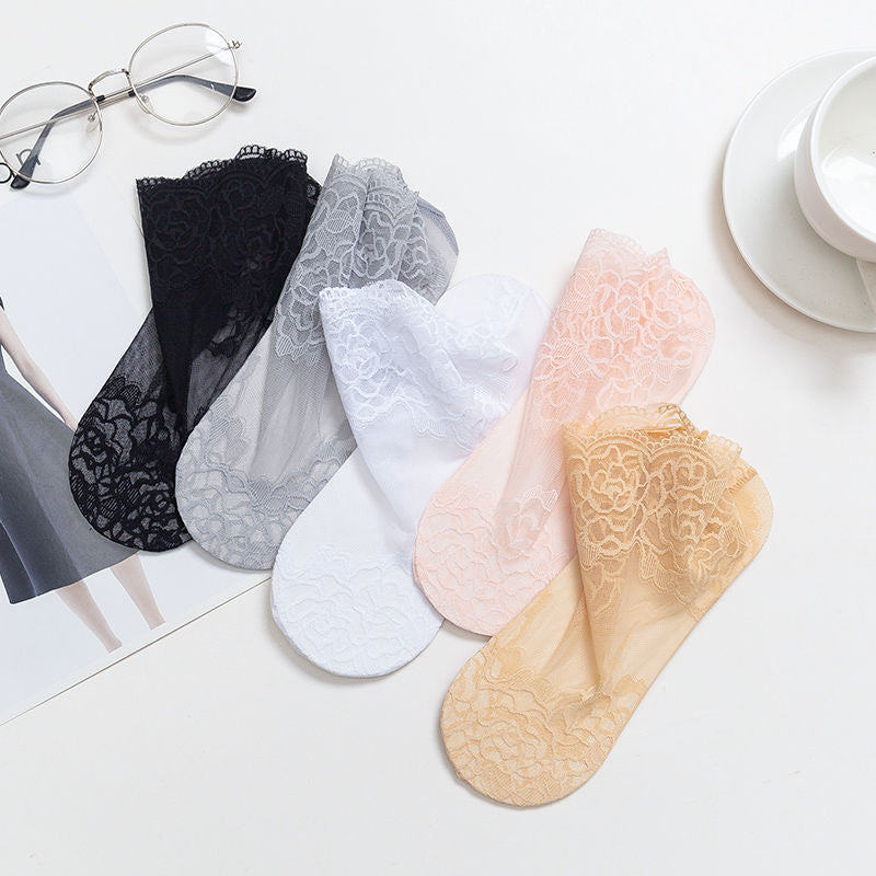 Rose lace socks