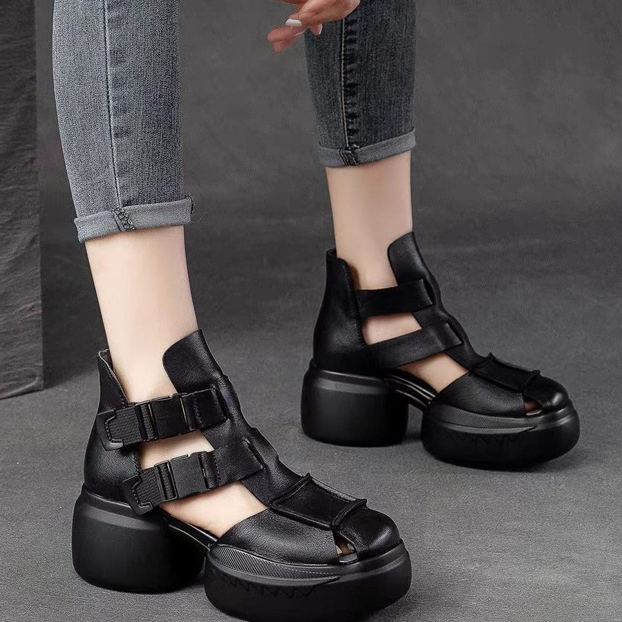 Pure leather orthopedic sandals/boots