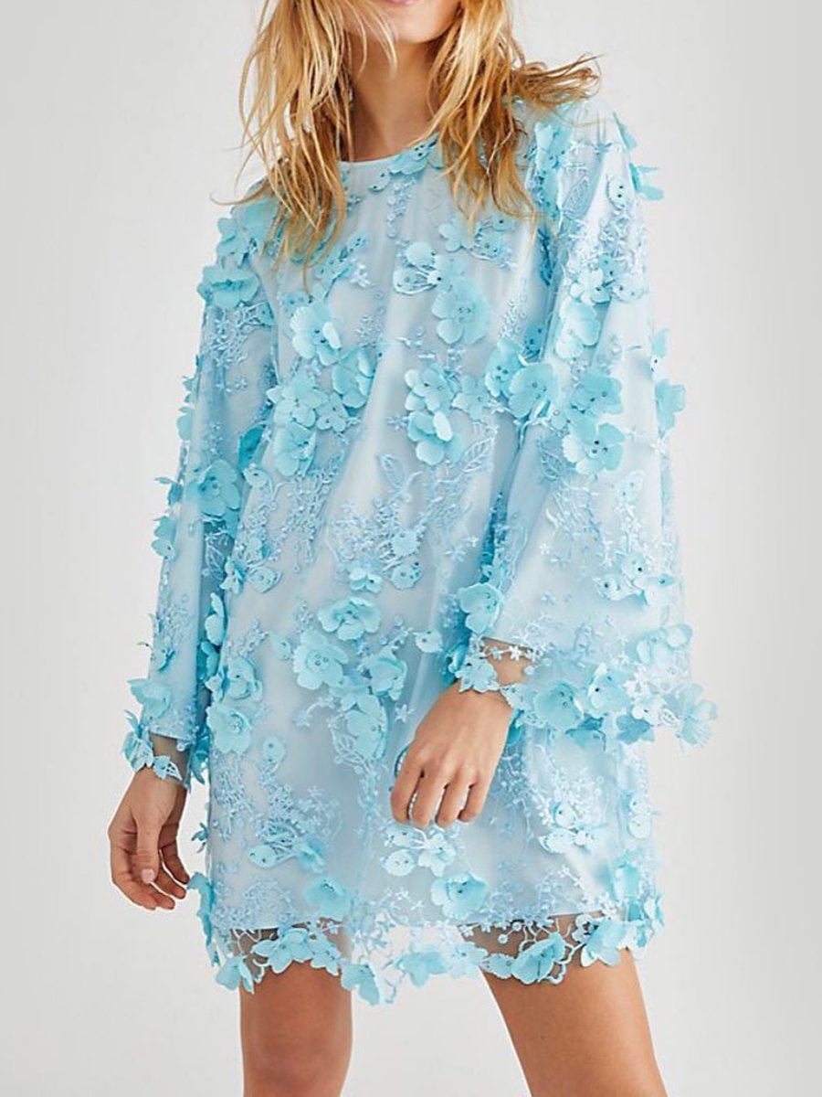 3D Flora Mini Dress
