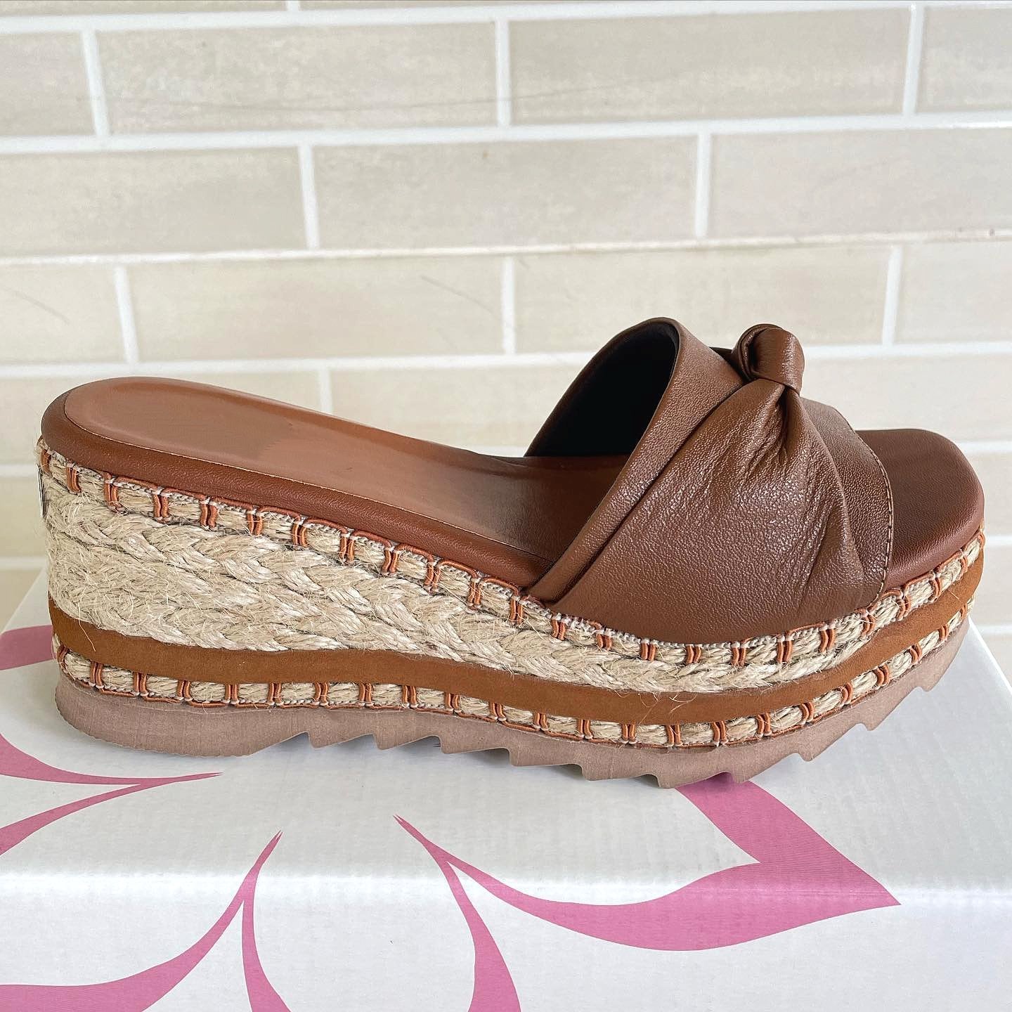 Bow Bottom Wedge Sandals