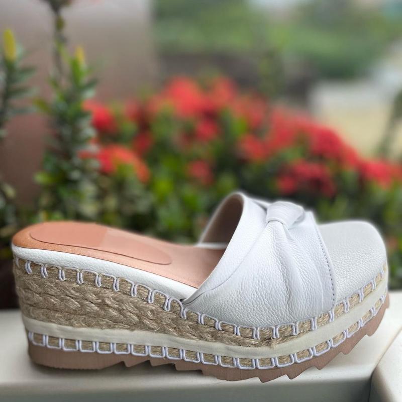 Bow Bottom Wedge Sandals