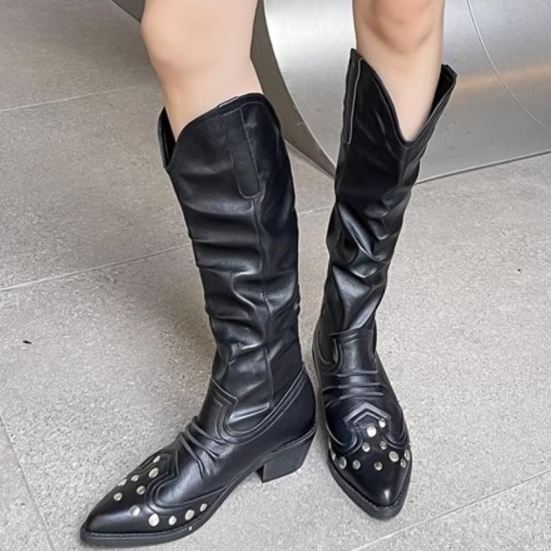 Studded Vintage Western Boots