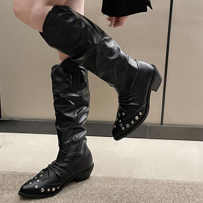 Studded Vintage Western Boots