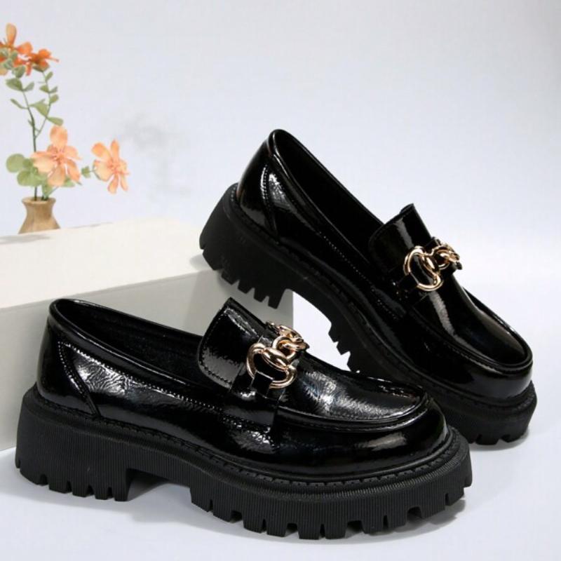Thick-soled Loafers Chunky Heel Shoes