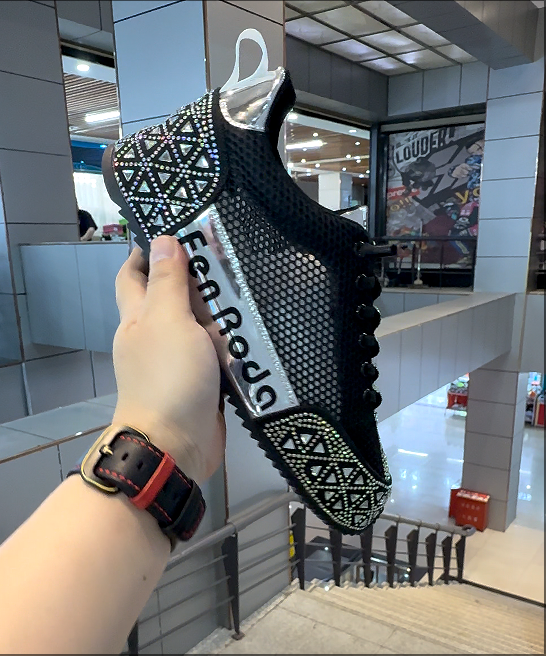 High quality mesh breathable diamond casual shoes