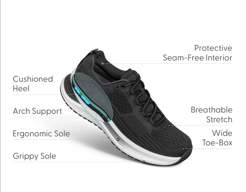 Black and white color matching casual sports shoes