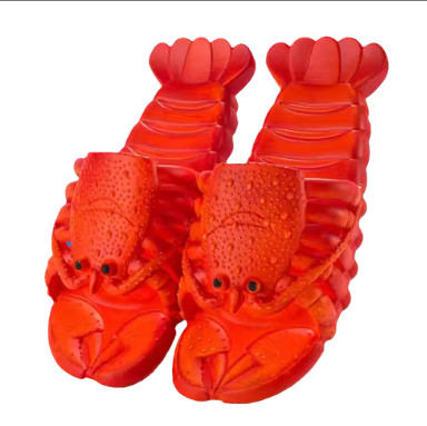 Fashionable lobster slippers