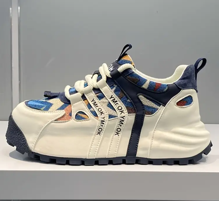 Comfy Lace Up Men's Fashion Platform Shoes For All Seasons Outdoor Traveling Walking Casual Activities