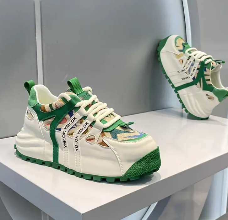Comfy Lace Up Men's Fashion Platform Shoes For All Seasons Outdoor Traveling Walking Casual Activities