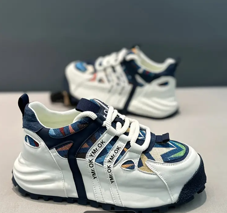 Comfy Lace Up Men's Fashion Platform Shoes For All Seasons Outdoor Traveling Walking Casual Activities