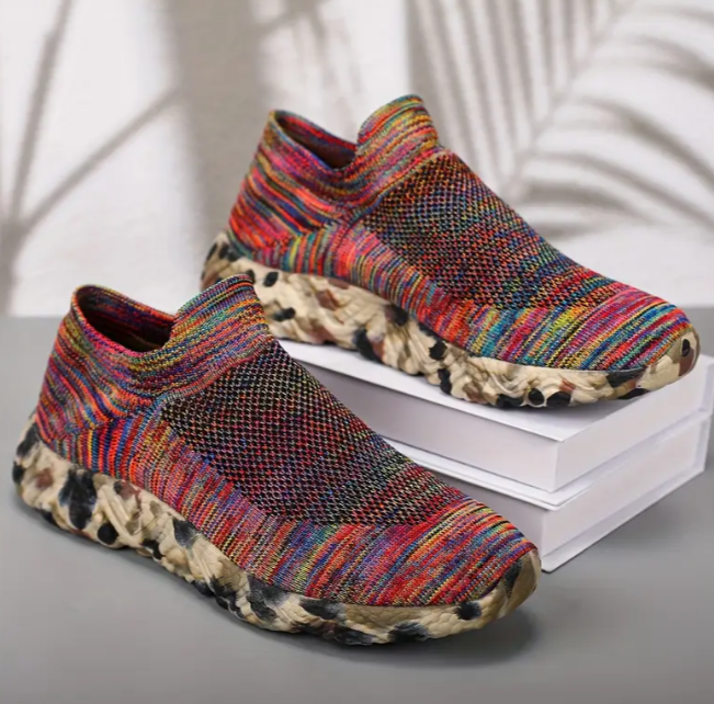 Men'S Stylish Rainbow Camo Sneakers