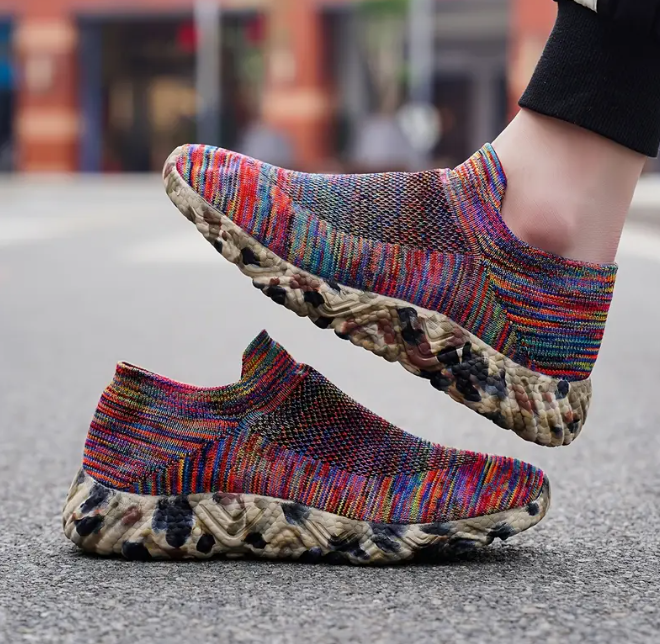 Men'S Stylish Rainbow Camo Sneakers