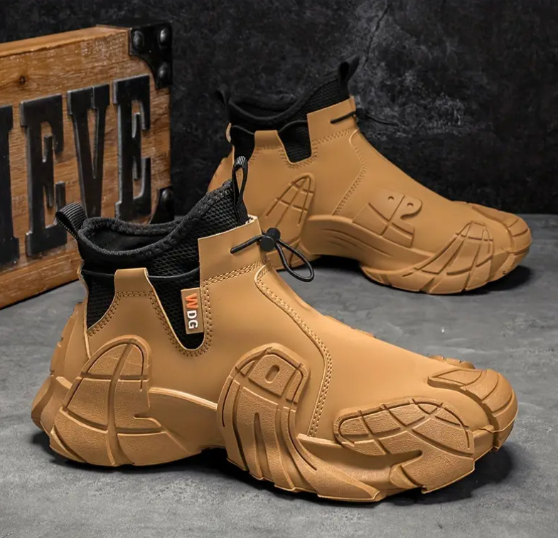 Men's high-top breathable waterproof comfortable socks and casual shoes