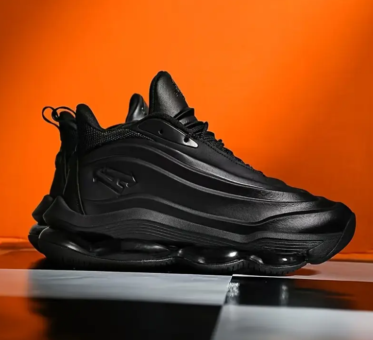 Black and white color matching enhanced air cushion sneakers