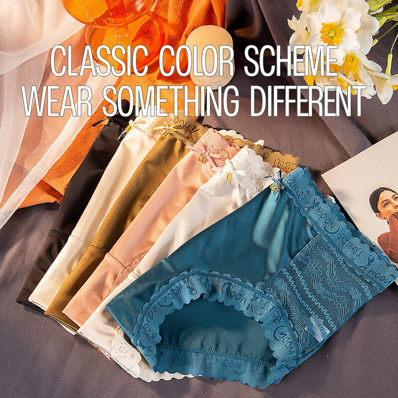 Lace Silk Antibacterial Odorless Dehumidifying Gynecological Panties
