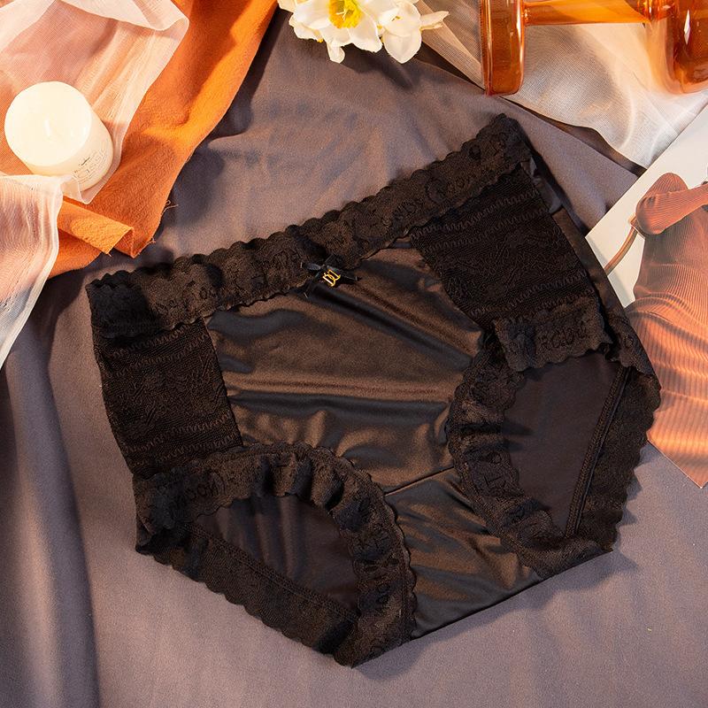 Lace Silk Antibacterial Odorless Dehumidifying Gynecological Panties