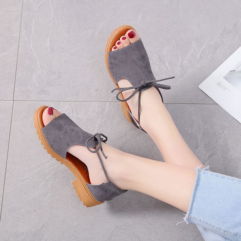 Fish Mouth Lace-up Flat Sandals (Buy 2 Get Free Shipping✔️)