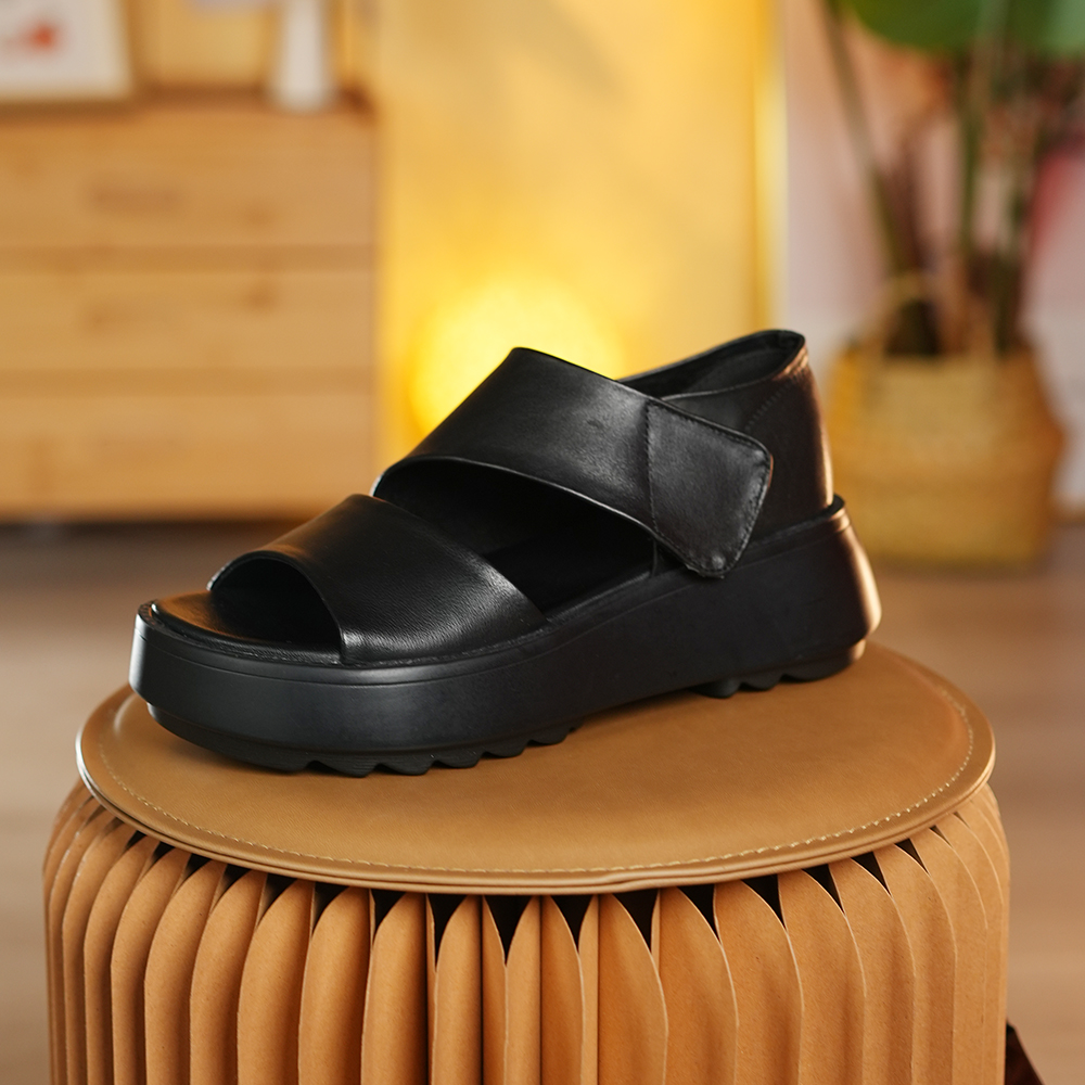 Pure cowhide soft sole orthopedic shoes