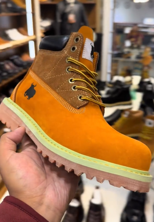 Men's bumblebee leather boots