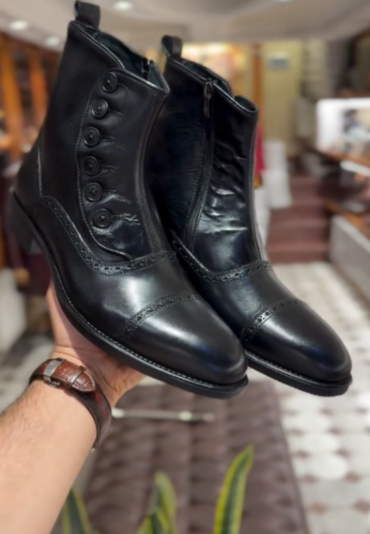 Men's fashion button boots