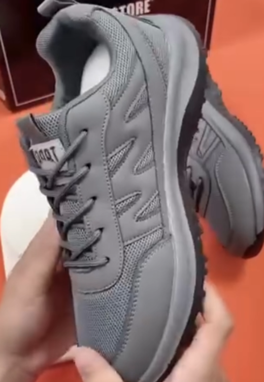 Men's grey sports casual shoes