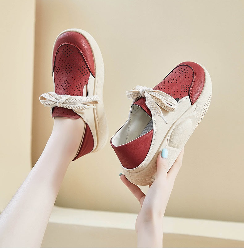 Breathable lace-up soft-soled casual shoes