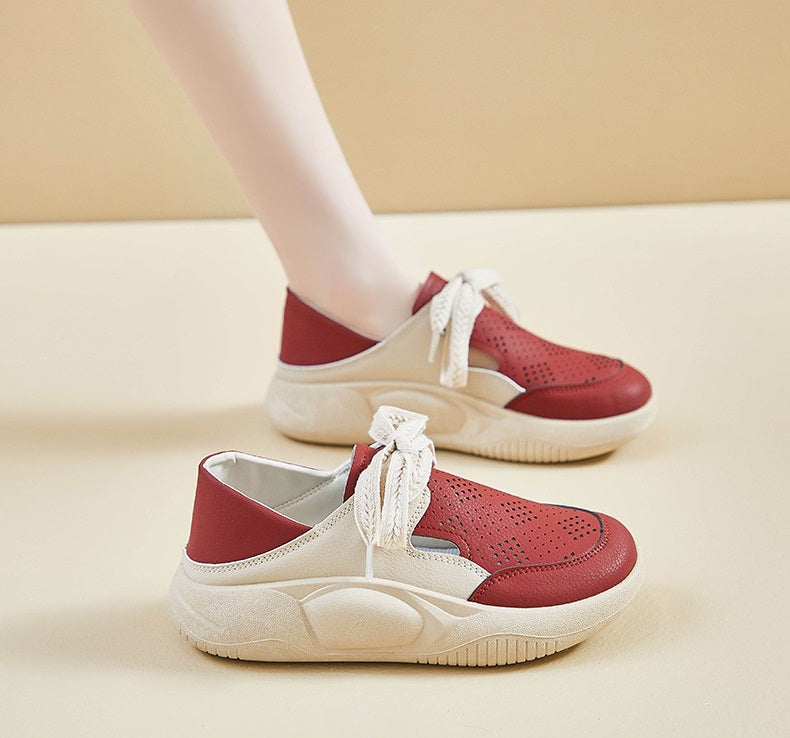 Breathable lace-up soft-soled casual shoes