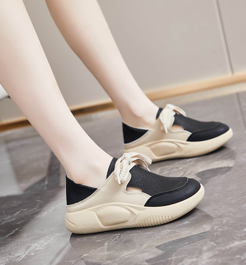 Breathable lace-up soft-soled casual shoes