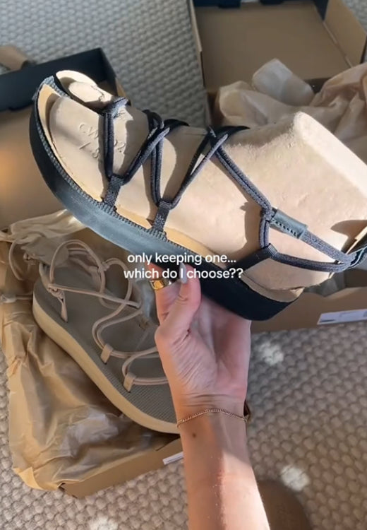 Women's elastic rope sandals