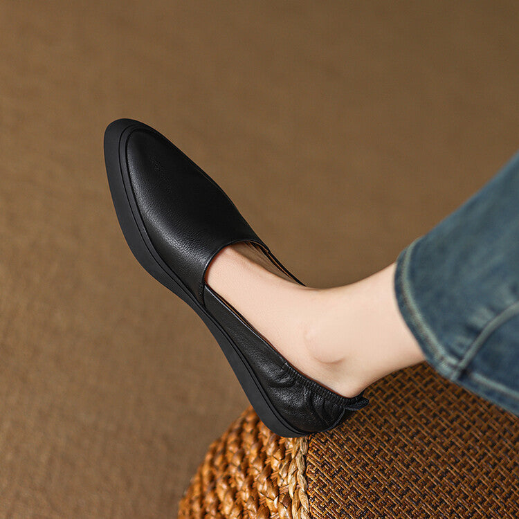 Elegant vintage leather loafers