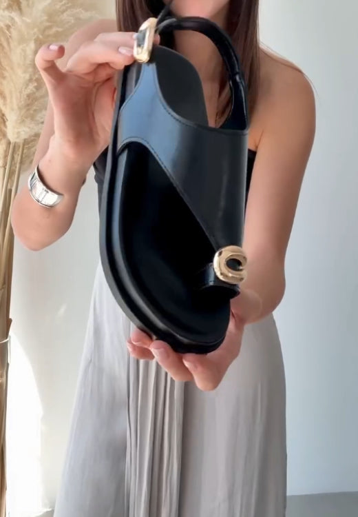 Metal sandals and slippers with soft soles and toes