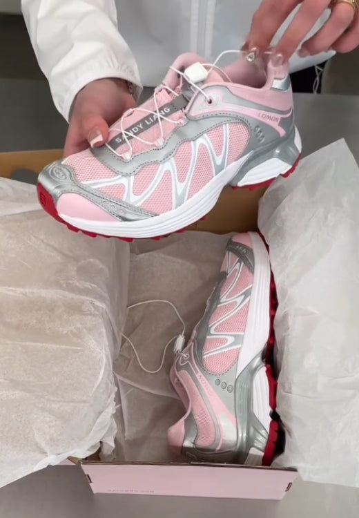 Pink print color matching casual breathable casual sports shoes