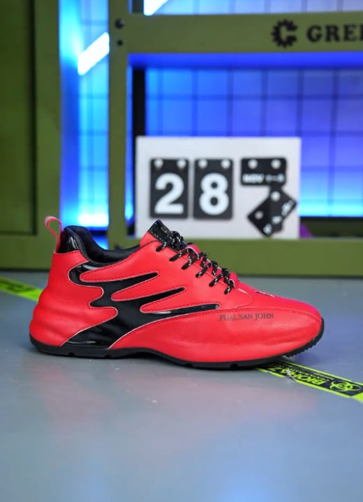 Red fashion summer sports shoes