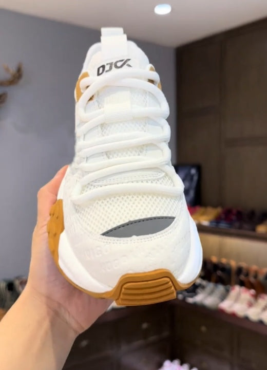 Color matching check breathable casual shoes