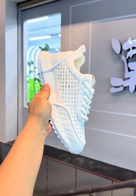 Men's hollow woven breathable casual shoes