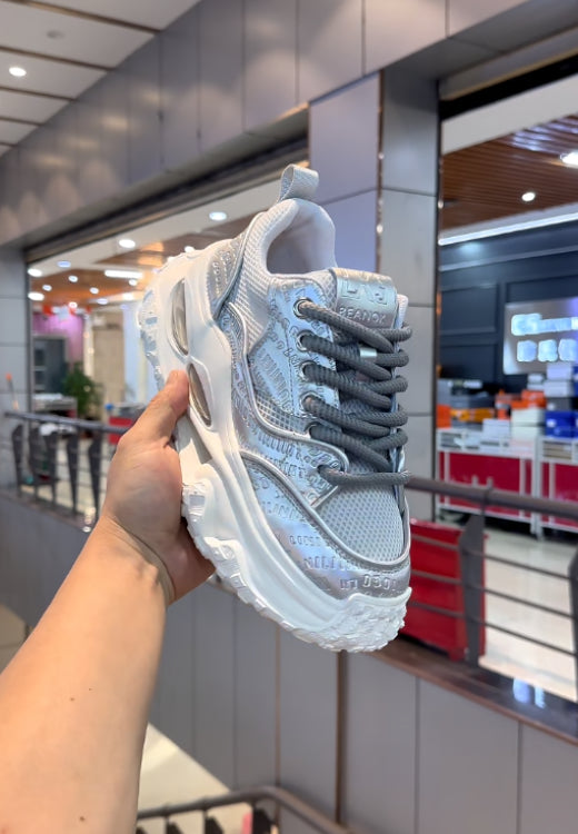 Men's white air cushion letter printed casual shoes