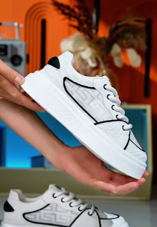 Labyrinth printed casual shoes with high lines