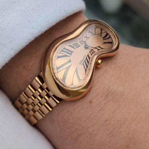 Gold watch of high quality irregular designer