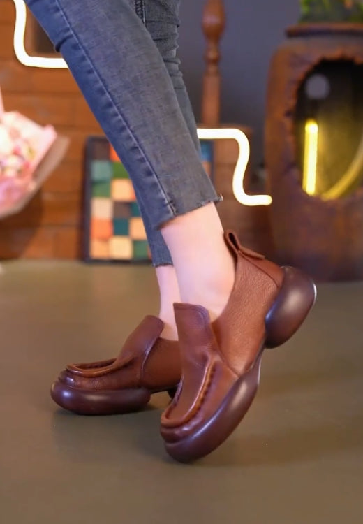 High-quality casual women's shoes with soft cowhide and soft sole