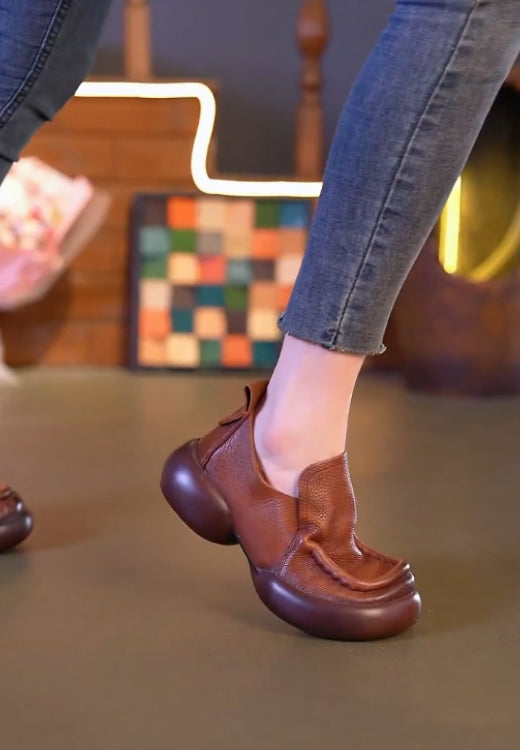 High-quality casual women's shoes with soft cowhide and soft sole