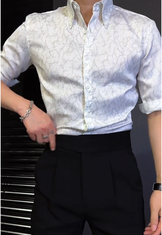 Men's senior leopard print shirt
