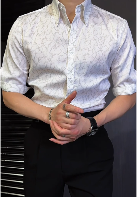 Men's senior leopard print shirt