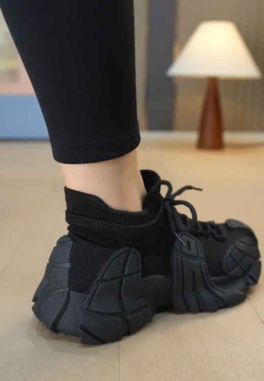 Cool black breathable shoes