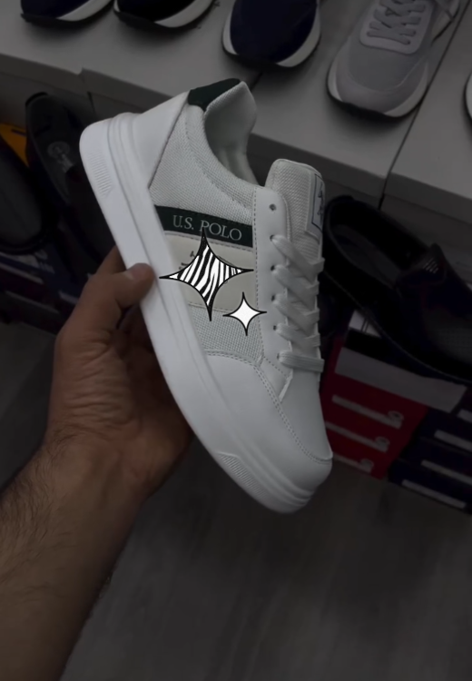 Men's knight white sports casual shoes