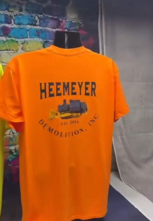 Men's letter orange short sleeve