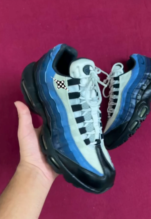 Men's fashion blue-black gradient air cushion sneakers