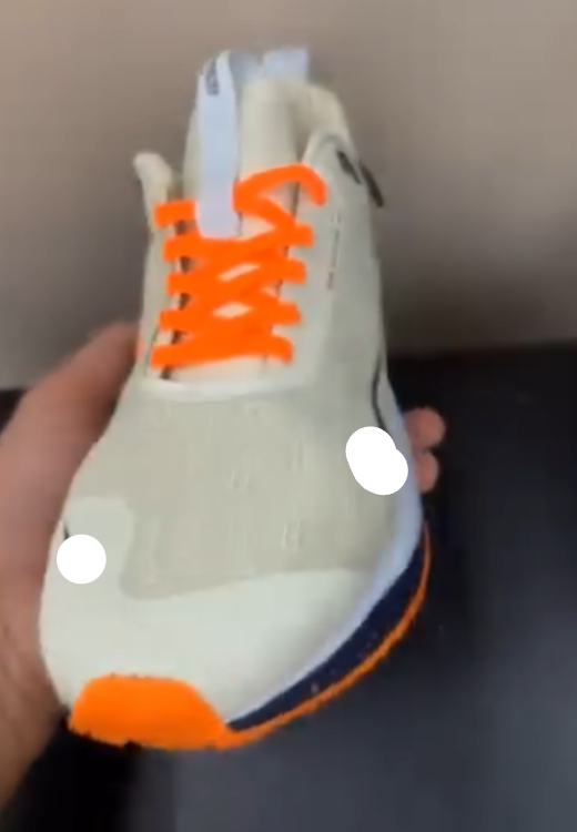 Orange shoelace vitality sneakers