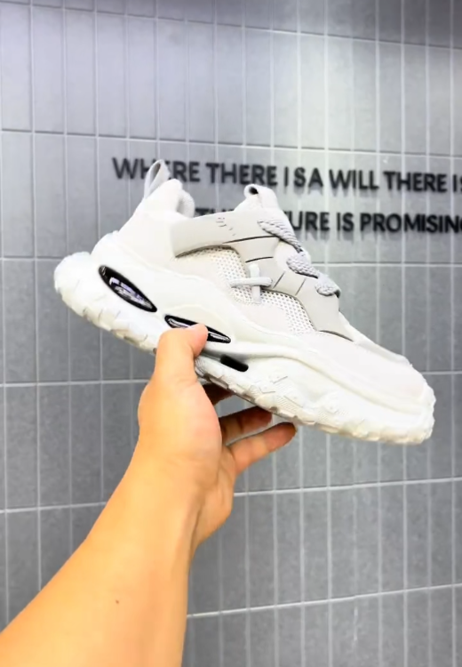 White mesh breathable air cushion sneakers