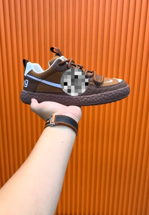 Brown non-slip sole casual sports shoes